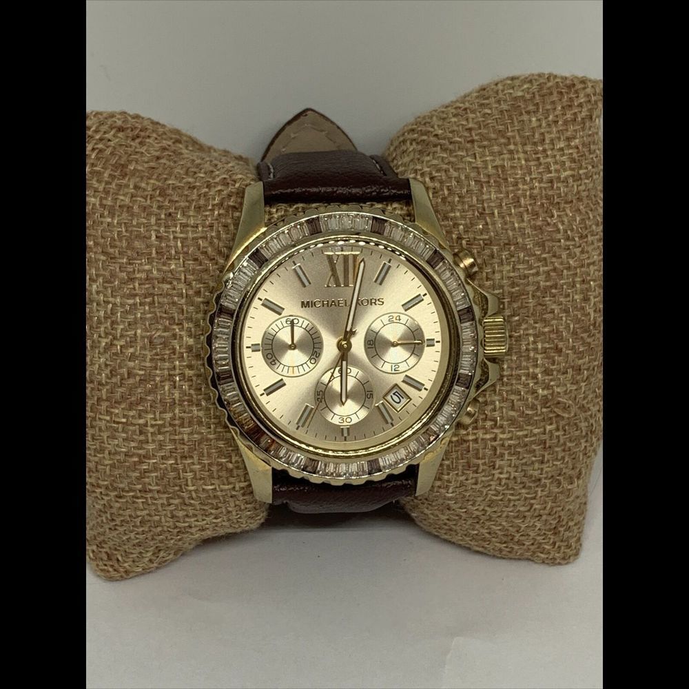 Michael Kors Everest MK5874 Women Brown Leather Analog Dial Quartz Watch WFH181